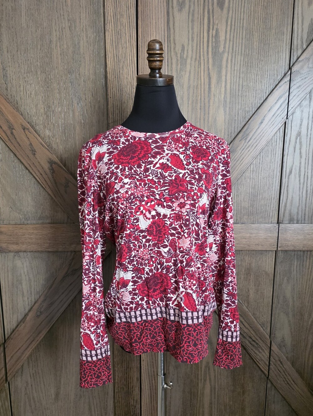 Tory Burch Floral Long-Sleeve Tee
